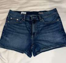 Slim Dark Denim Shorts