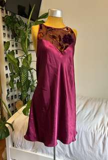 Vintage  lingerie slip dress velvet silk