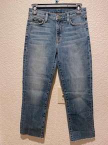 L’AGENCE Woman Blue Jeans No Size Tag Raw Hem Pre-Owned