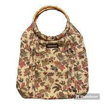 Longaberger Homestead Autumn Path Handbag Bamboo Handle