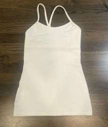 Lululemon White Power Y tank