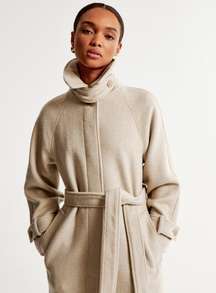 Abercrombie Wool-Blend Funnel Neck Coat