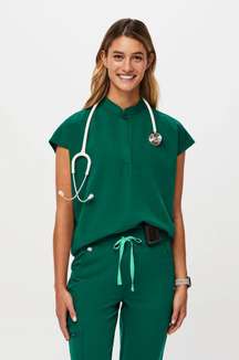 Hunter Green Scrub Set