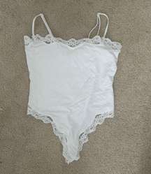 Skim white lace bodysuit