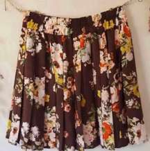 Princess  Pleated Floral Skirt