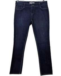 YMI straight leg jeans juniors 11 blue dark wash mid-rise stretch western rodeo