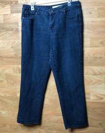 SIZE 14 DKNY CROPPED JEANS 5 POCKETS