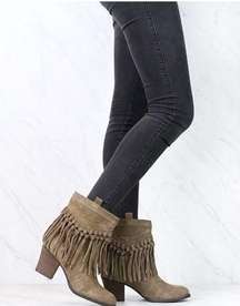 Sbicca - Sound Suede Leather Fringe Bootie