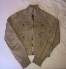 Tan Bomber Jacket