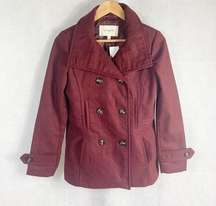 Thread & Supply Double Breasted Oxblood Peacoat Size Medium