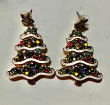Baublebar Christmas Tree 'Pining For You' Charm Statement Earrings New