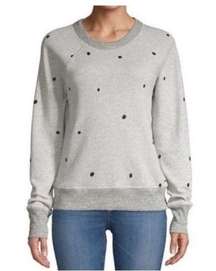 NEW n:PHILANTHROPY Polka Dot Sweatshirt Heather Gray Small