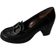 Vintage Rampage Loafers Jayde 90s Chunky Black Faux Leather Shoes Women's 6.5M