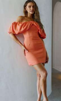 Orange Cocktail Dress 