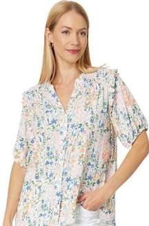 Tommy Hilfiger Seaside Garden ruffle sleeve spring top