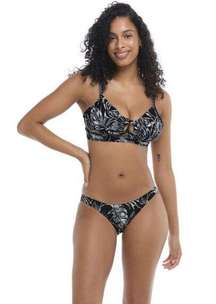 Bikini Bottom Women's Jubilee Olivia Black Swimsuit Large 3960235 NEW