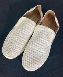 Olukai Peheau Loafer Women's 8.5 White Leather Comfort 20271 Shoes
