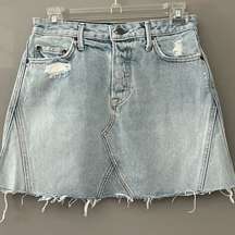 Revolve  BUTTON FLY DENIM SKIRT EVA CAR WASH SIZE 26/2