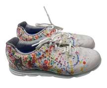 FootJoy Empower Paint Splatter Rainbow Spikeless Golf Shoes White Size 6.5M