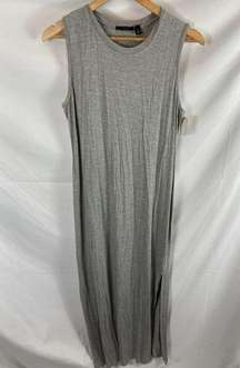 NWOT RDI Sleeveless side Slit maxi dress grey size medium