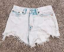 White Wash Cutoff Jean Shorts