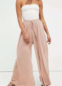 beach intimately nude mauve palazzo wide leg pants S