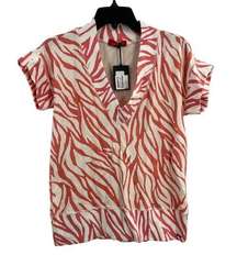 n:Philanthropy Tropical Abstract Coral Short Sleeve