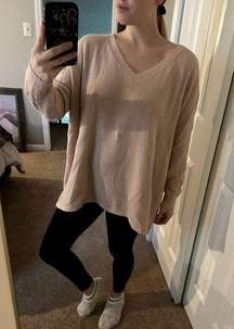 Light pink cozy thin sweater top