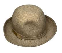 Geo W Bollman & Co Doeskin Women's Bowler Hat Felted Wool Ribbon
