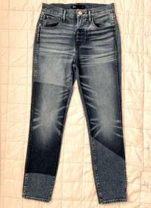 3x1 High Waist Straight Authentic Crop Denim Jeans in Shadow - 26