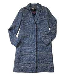 NWT J.Crew Wool Topcoat in Navy Ivory Plaid Coat 0