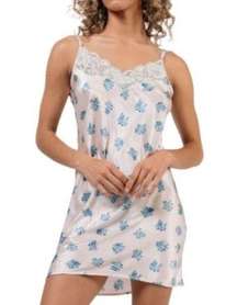 We are HAH Let It Slip Dress Ditsy Floral French Blue Size XS NWT