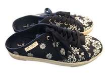 Walk With Me Navy Floral Lace-Up Sneaker Slide  9.5M Grandmacore