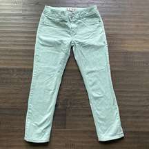 ELLE PARIS Cropped Jeans Women's Size 8 Green Seafoam