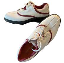 Footjoy Golf Shoes Women 8.5 Merrell Collaboration White Spikes Comfort Red Trim