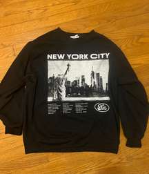 XS Black New York Crewneck