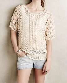 MOTH loose Yarn Knit Cream Blouse