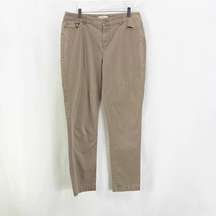 COLDWATER CREEK Brown Natural Fit Straight Leg Pants