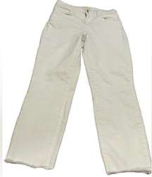 L’AGENCE High Rise cropped Slim White Denim Size 24