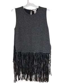 Esley Sleeveless Sweater With Fringe