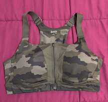 Duluth Green Camo Zip Front Sports Bra