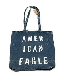 NWT American Eagle Denim Tote Shoulder Bag 17x15x3.5”