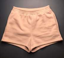 Light Tan/ Cream High Rise Sweat Shorts
