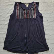 Studio West Shirt Top M. Flowy tank, patriotic colors