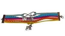 Rainbow Leather Unicorn Infinity Love Bracelet NEW