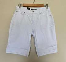 Calvin Klein Jeans white Bermuda roll cuff shorts