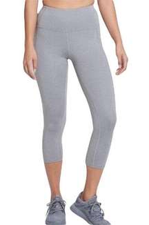 New  High Waisted Capri Leggings Sculpted Crop Heather Grey