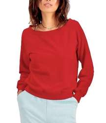 INC Red Off the Shoulder Sweatshirt PL