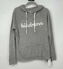 GRAYSON THREADS SUPER SOFT "KINDNESS" GRAY LIGHTWEIGHT GRAPHIC HOODIE LARGE