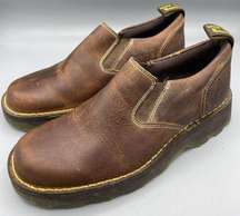 Dr Martens Maclean Slip On Brown Leather Loafers Womens 8 / Mens  7